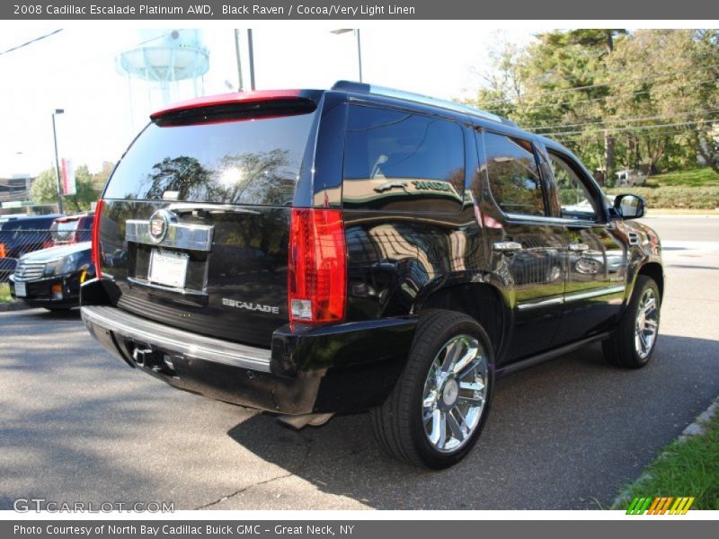 Black Raven / Cocoa/Very Light Linen 2008 Cadillac Escalade Platinum AWD