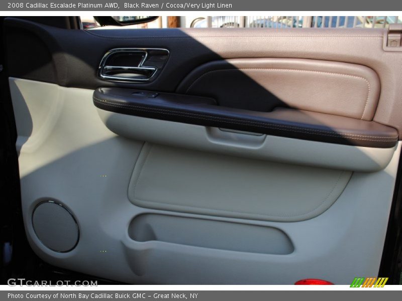 Black Raven / Cocoa/Very Light Linen 2008 Cadillac Escalade Platinum AWD