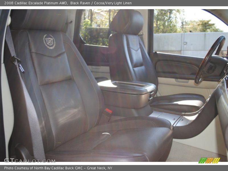 Black Raven / Cocoa/Very Light Linen 2008 Cadillac Escalade Platinum AWD