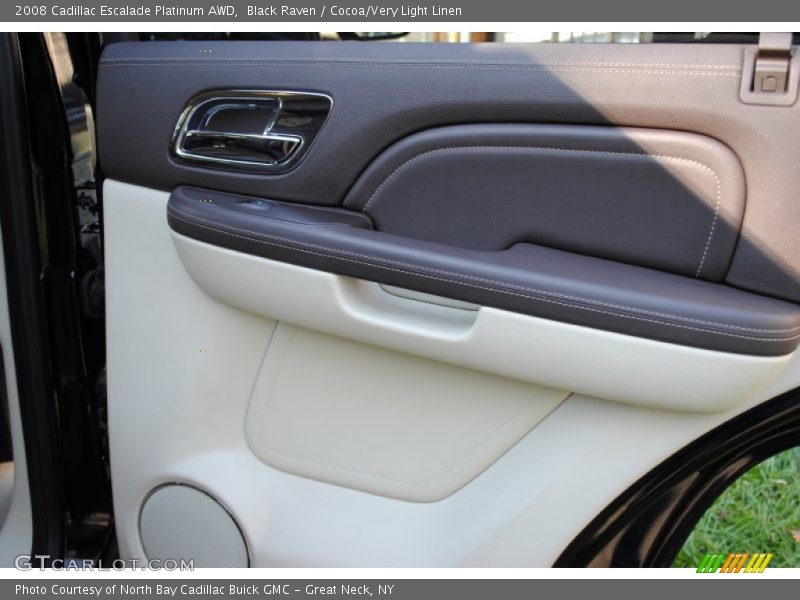 Black Raven / Cocoa/Very Light Linen 2008 Cadillac Escalade Platinum AWD