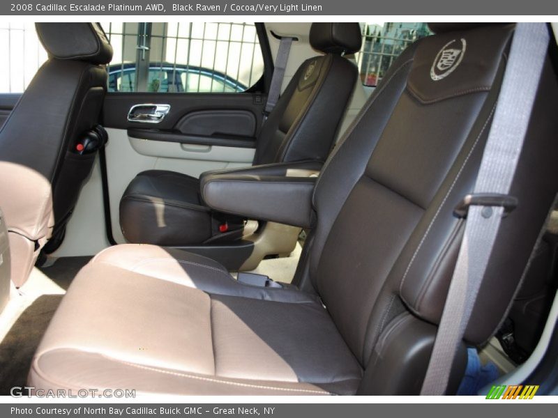Black Raven / Cocoa/Very Light Linen 2008 Cadillac Escalade Platinum AWD
