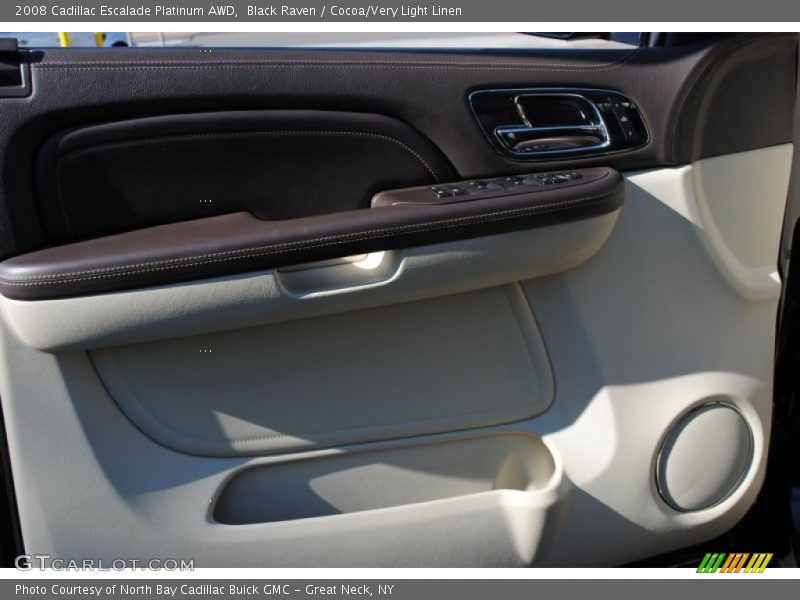 Black Raven / Cocoa/Very Light Linen 2008 Cadillac Escalade Platinum AWD