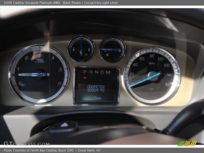 Black Raven / Cocoa/Very Light Linen 2008 Cadillac Escalade Platinum AWD