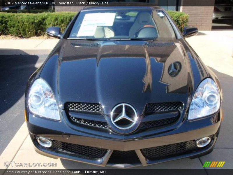 Black / Black/Beige 2009 Mercedes-Benz SLK 300 Roadster