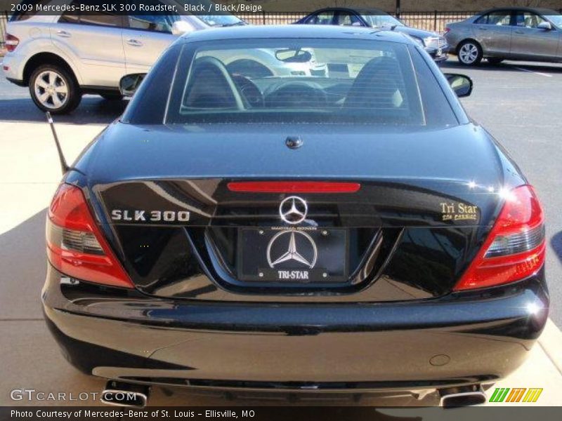 Black / Black/Beige 2009 Mercedes-Benz SLK 300 Roadster
