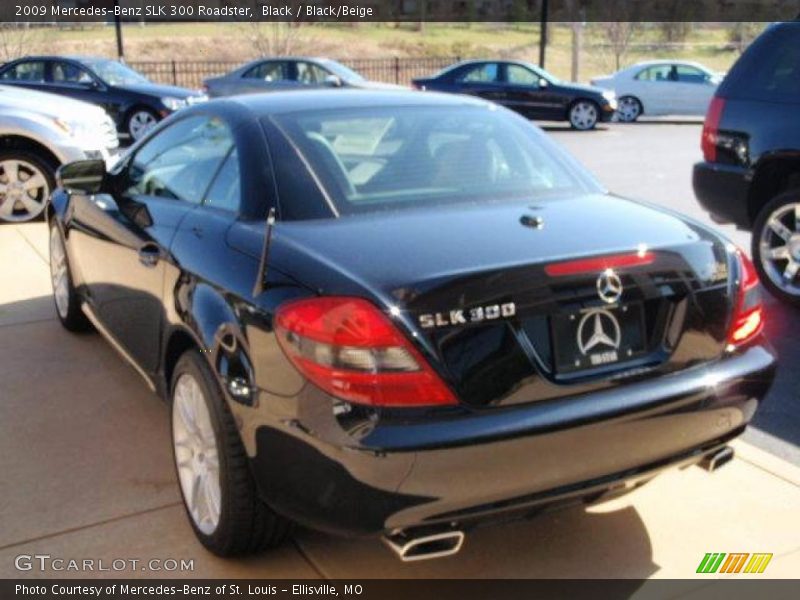 Black / Black/Beige 2009 Mercedes-Benz SLK 300 Roadster