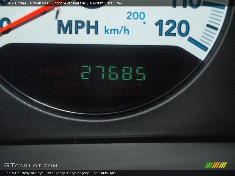 Bright Silver Metallic / Medium Slate Gray 2007 Dodge Caravan SXT
