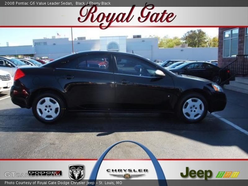 Black / Ebony Black 2008 Pontiac G6 Value Leader Sedan