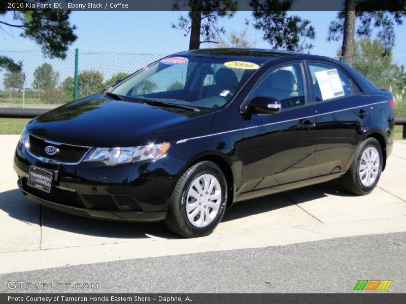Ebony Black / Coffee 2010 Kia Forte EX