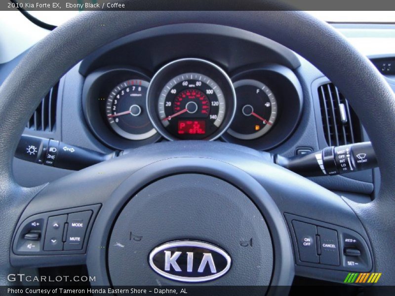 Ebony Black / Coffee 2010 Kia Forte EX