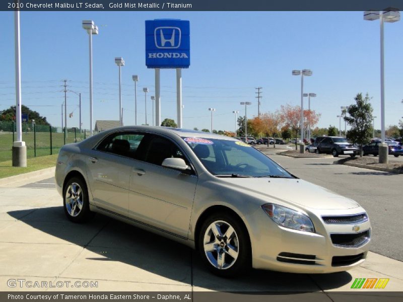 Gold Mist Metallic / Titanium 2010 Chevrolet Malibu LT Sedan