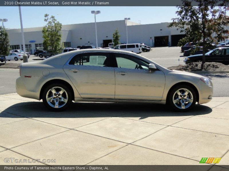 Gold Mist Metallic / Titanium 2010 Chevrolet Malibu LT Sedan