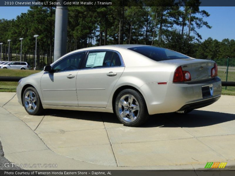 Gold Mist Metallic / Titanium 2010 Chevrolet Malibu LT Sedan