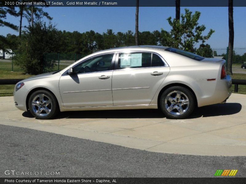 Gold Mist Metallic / Titanium 2010 Chevrolet Malibu LT Sedan