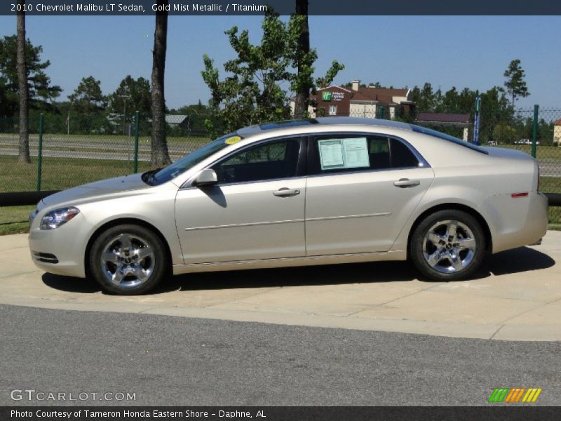 Gold Mist Metallic / Titanium 2010 Chevrolet Malibu LT Sedan