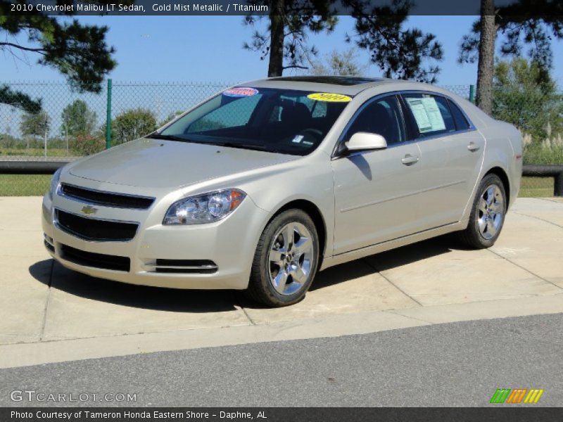 Gold Mist Metallic / Titanium 2010 Chevrolet Malibu LT Sedan