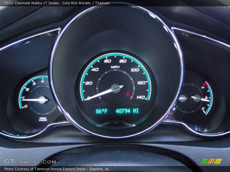 Gold Mist Metallic / Titanium 2010 Chevrolet Malibu LT Sedan