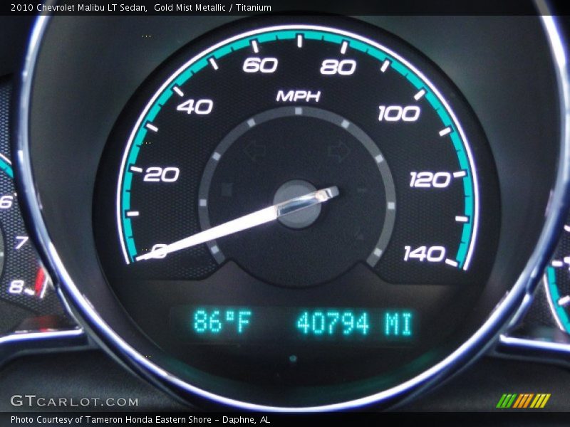 Gold Mist Metallic / Titanium 2010 Chevrolet Malibu LT Sedan