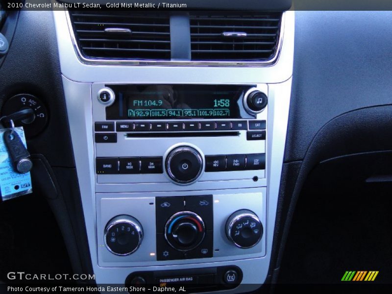 Gold Mist Metallic / Titanium 2010 Chevrolet Malibu LT Sedan