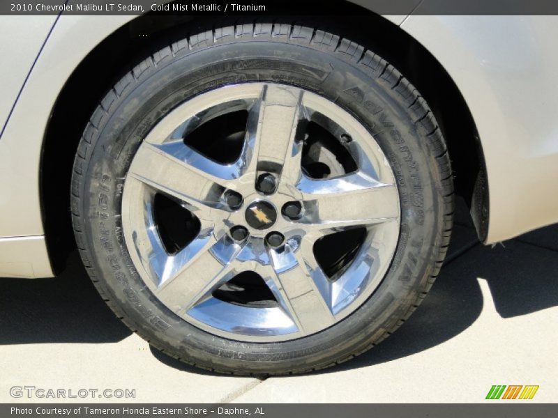 Gold Mist Metallic / Titanium 2010 Chevrolet Malibu LT Sedan