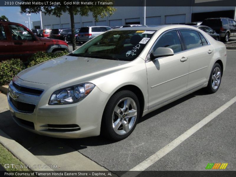 Gold Mist Metallic / Titanium 2010 Chevrolet Malibu LT Sedan