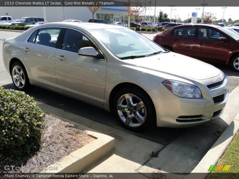 Gold Mist Metallic / Titanium 2010 Chevrolet Malibu LT Sedan
