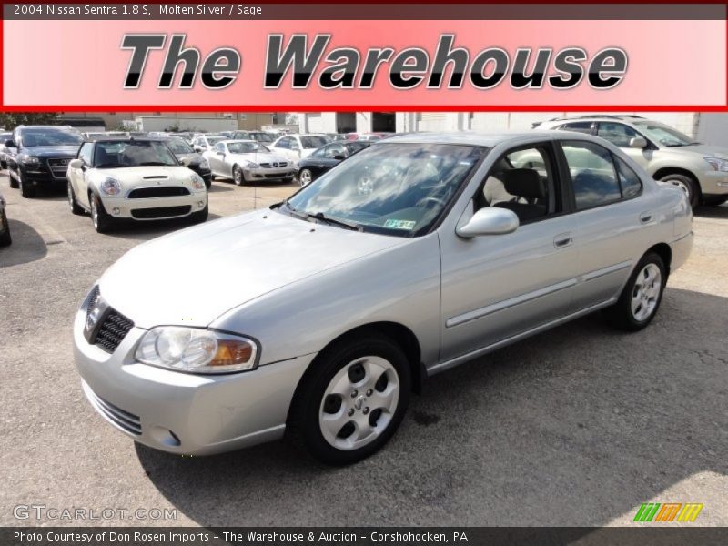 Molten Silver / Sage 2004 Nissan Sentra 1.8 S