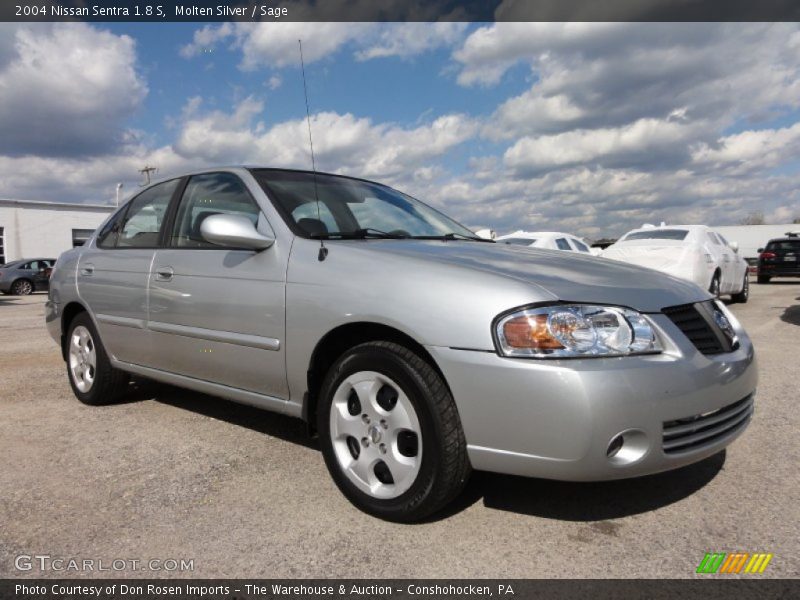 Molten Silver / Sage 2004 Nissan Sentra 1.8 S