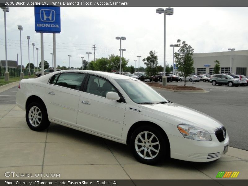 White Diamond Tricoat / Cocoa/Cashmere 2008 Buick Lucerne CXL