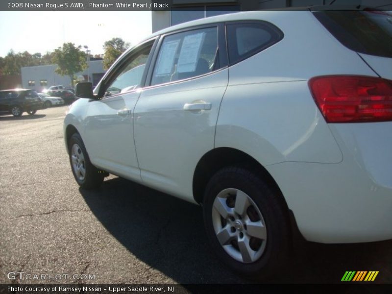 Phantom White Pearl / Black 2008 Nissan Rogue S AWD