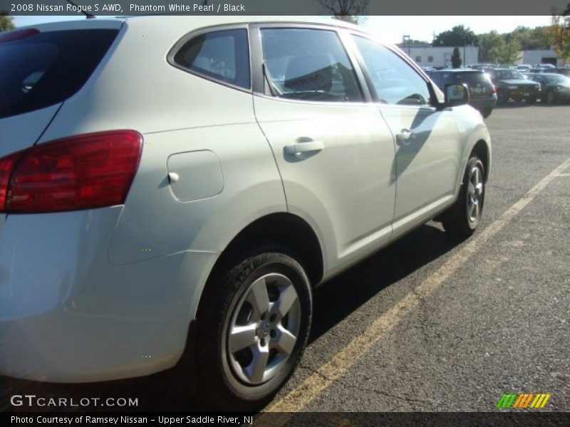 Phantom White Pearl / Black 2008 Nissan Rogue S AWD