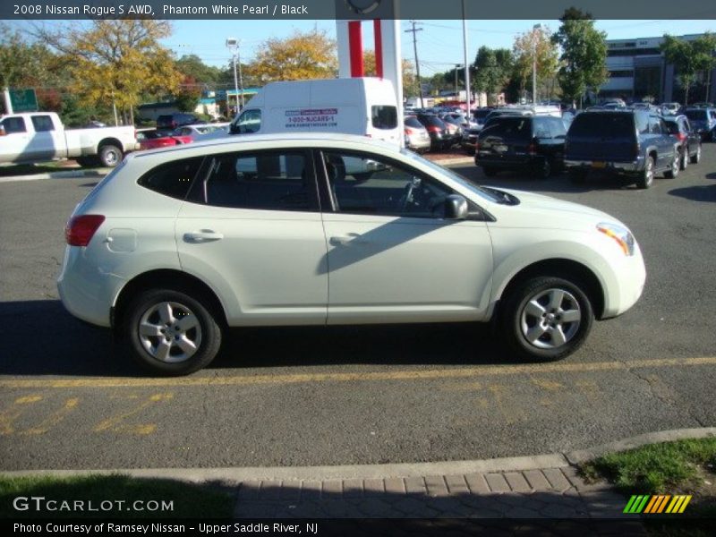 Phantom White Pearl / Black 2008 Nissan Rogue S AWD