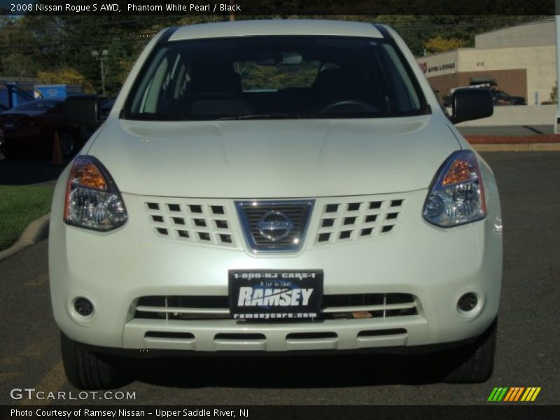 Phantom White Pearl / Black 2008 Nissan Rogue S AWD
