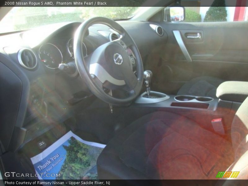 Phantom White Pearl / Black 2008 Nissan Rogue S AWD