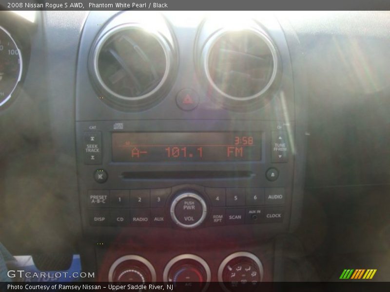 Phantom White Pearl / Black 2008 Nissan Rogue S AWD