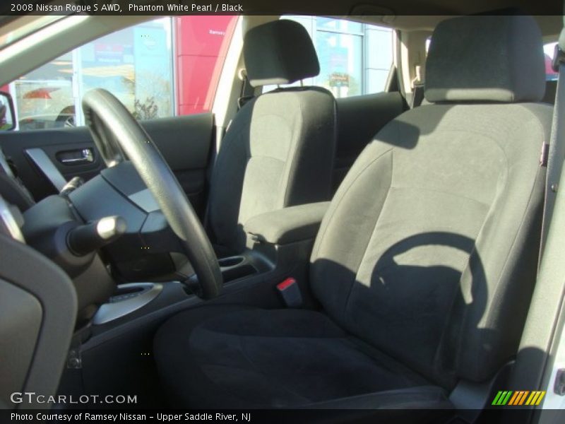 Phantom White Pearl / Black 2008 Nissan Rogue S AWD