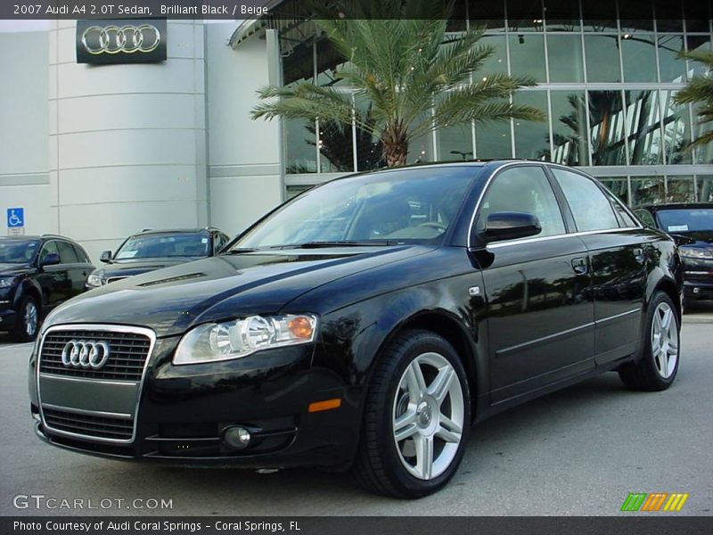 Brilliant Black / Beige 2007 Audi A4 2.0T Sedan