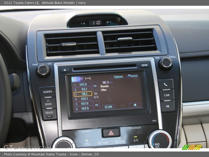 Attitude Black Metallic / Ivory 2012 Toyota Camry LE