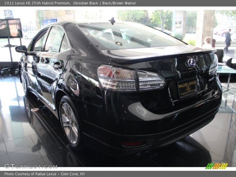 Obsidian Black / Black/Brown Walnut 2011 Lexus HS 250h Hybrid Premium