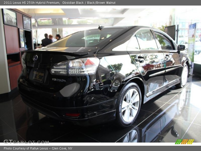 Obsidian Black / Black/Brown Walnut 2011 Lexus HS 250h Hybrid Premium
