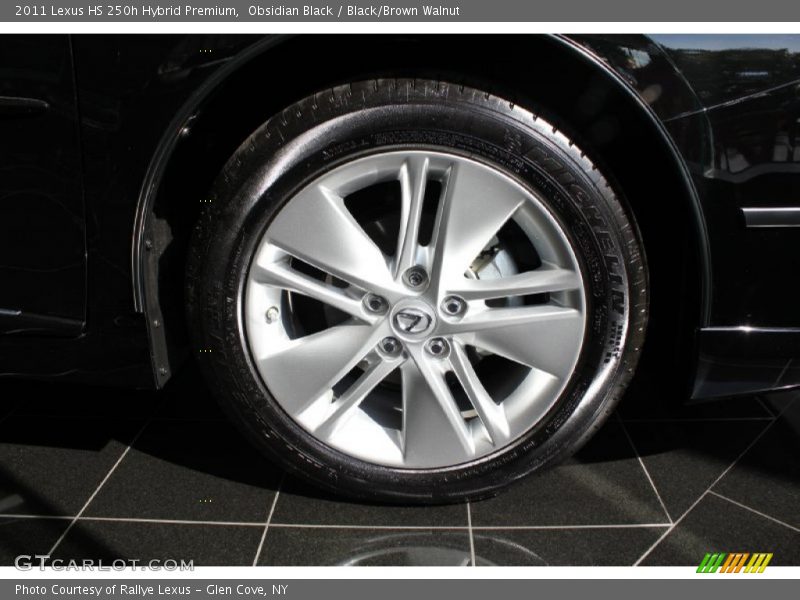 Obsidian Black / Black/Brown Walnut 2011 Lexus HS 250h Hybrid Premium