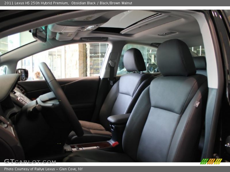 Obsidian Black / Black/Brown Walnut 2011 Lexus HS 250h Hybrid Premium