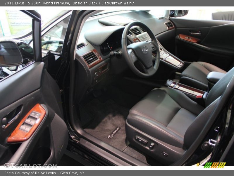 Obsidian Black / Black/Brown Walnut 2011 Lexus HS 250h Hybrid Premium