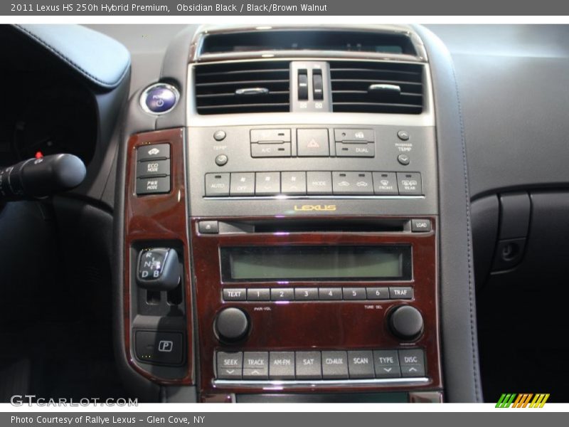 Obsidian Black / Black/Brown Walnut 2011 Lexus HS 250h Hybrid Premium