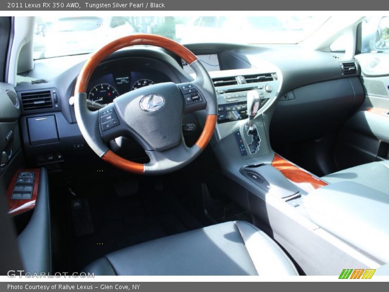 Tungsten Silver Pearl / Black 2011 Lexus RX 350 AWD