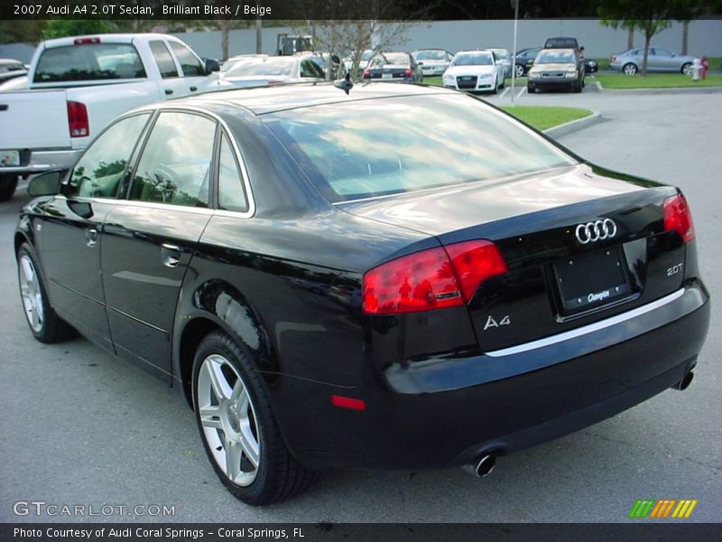 Brilliant Black / Beige 2007 Audi A4 2.0T Sedan