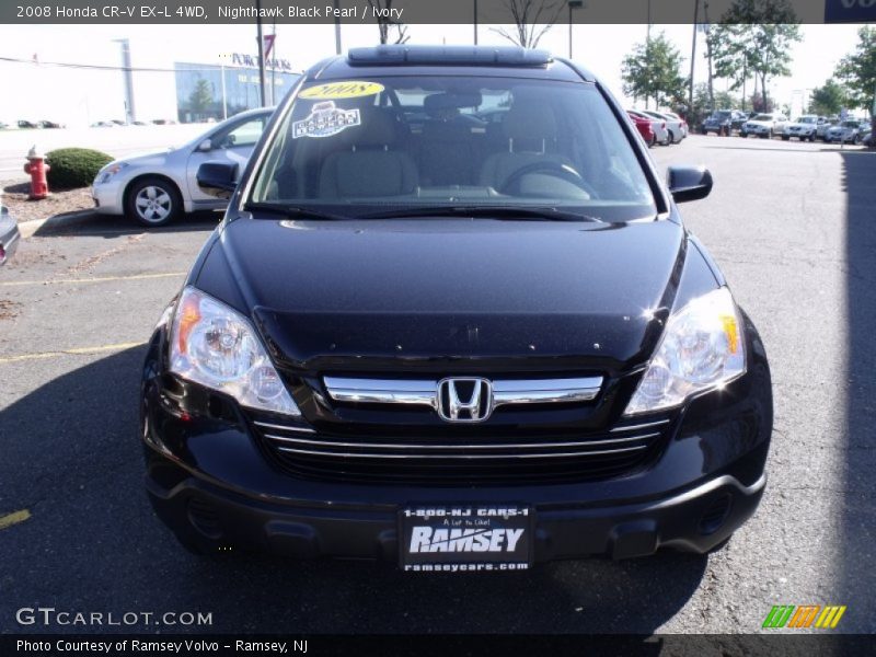Nighthawk Black Pearl / Ivory 2008 Honda CR-V EX-L 4WD