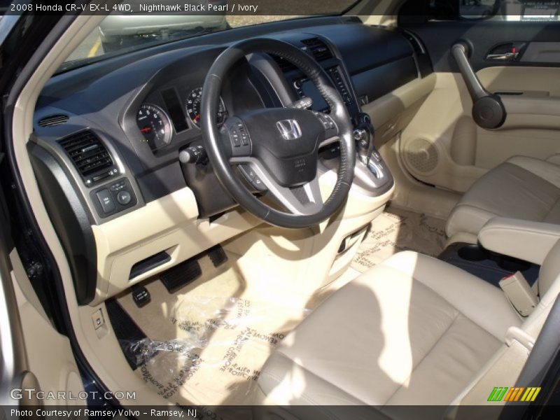 Nighthawk Black Pearl / Ivory 2008 Honda CR-V EX-L 4WD