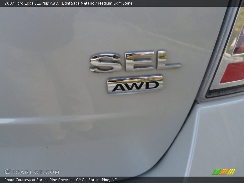 Light Sage Metallic / Medium Light Stone 2007 Ford Edge SEL Plus AWD