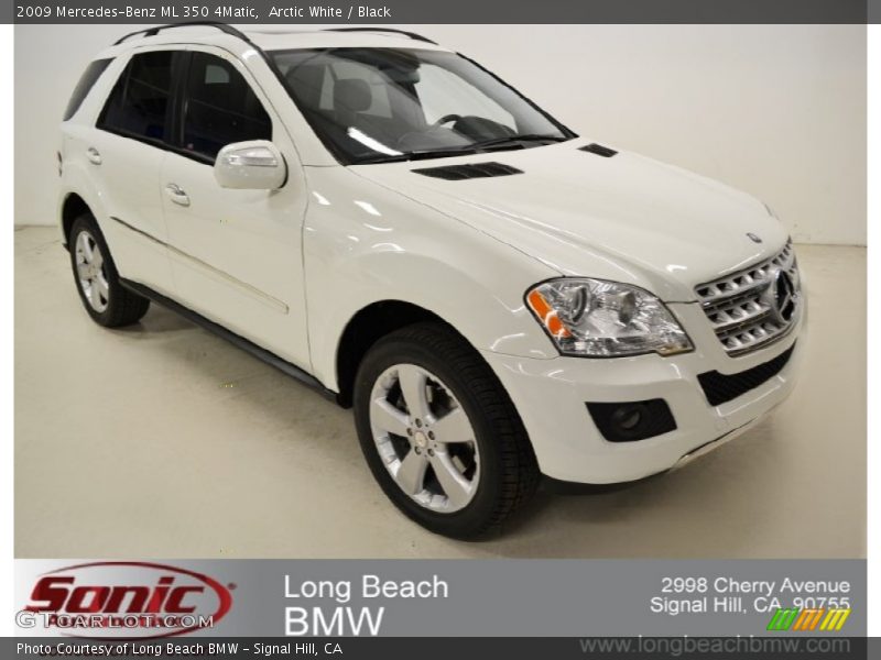 Arctic White / Black 2009 Mercedes-Benz ML 350 4Matic